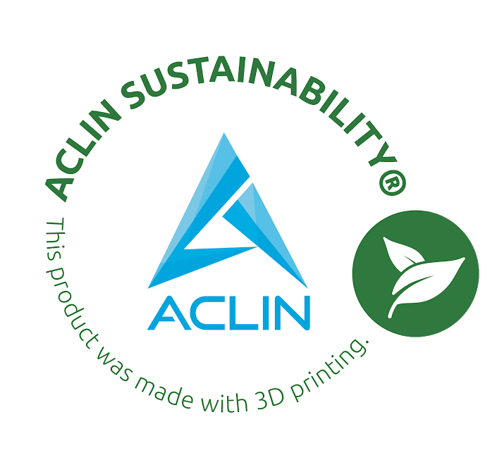 Aclin Sustainability® — This product was made with 3D printing