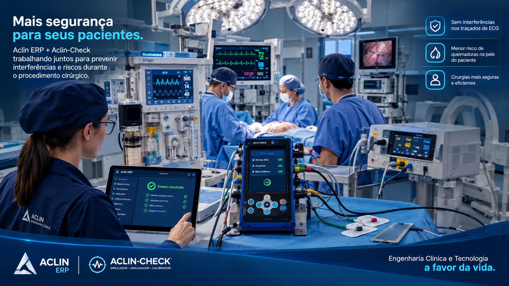 Imagem de capa: Segurança do paciente começa no equipamento — Aclin-Check | Aclin